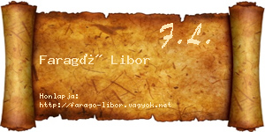 Faragó Libor névjegykártya